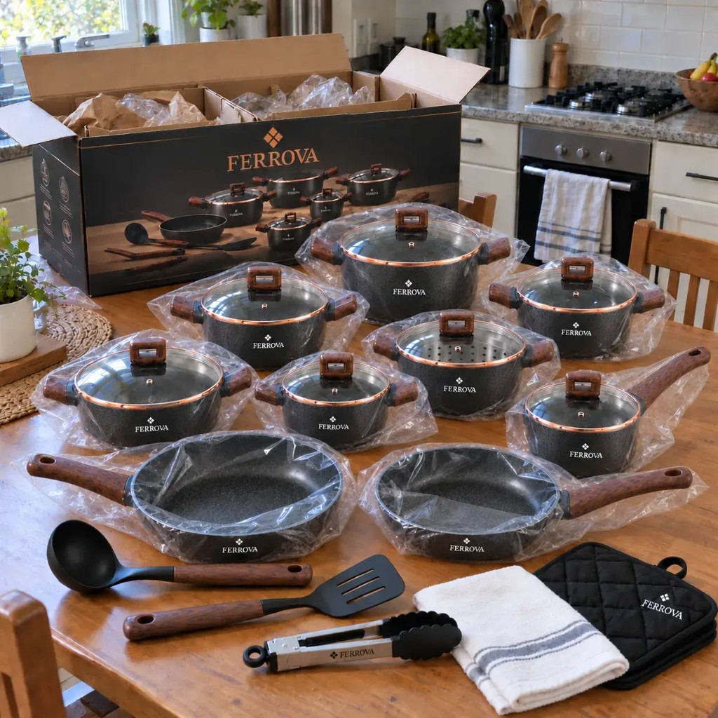 Kit da 12 pezzi appena aperto