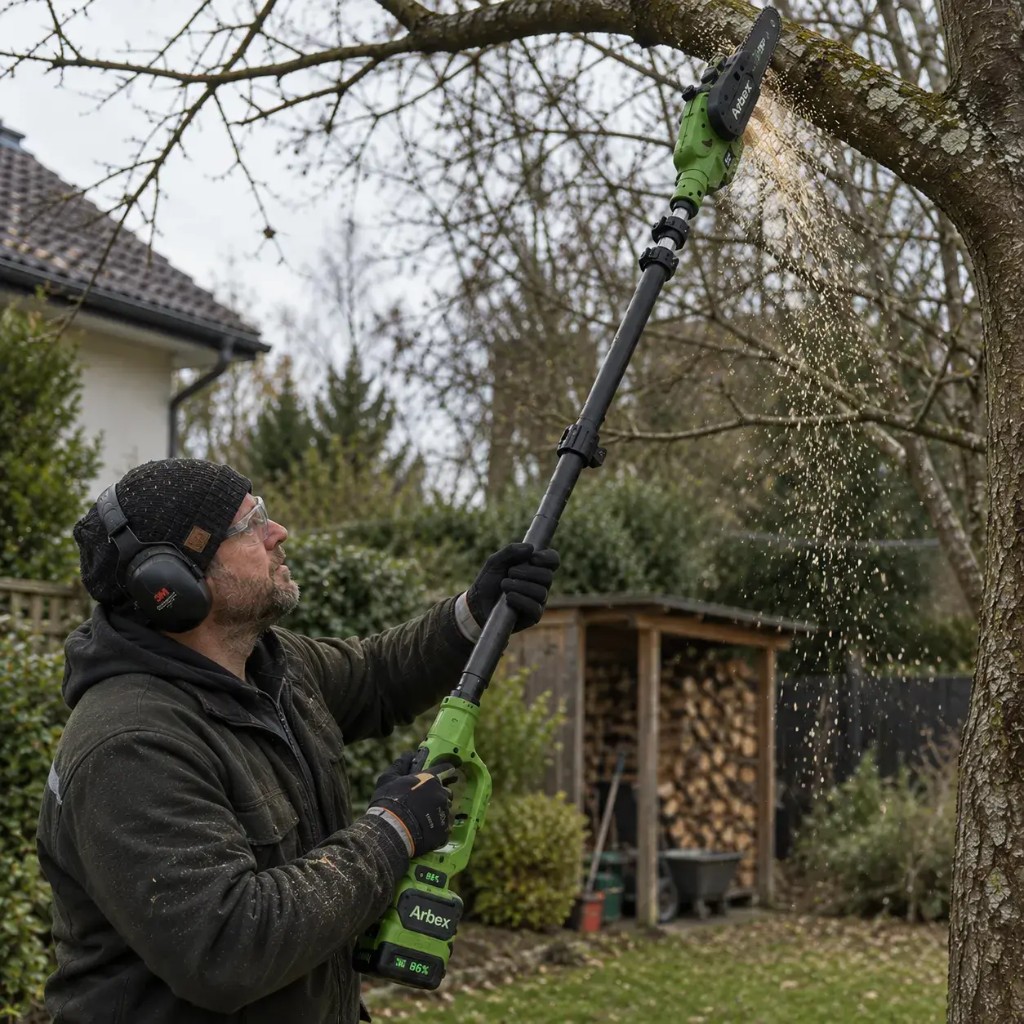 Arbex™ telescopic pole on a high branch
