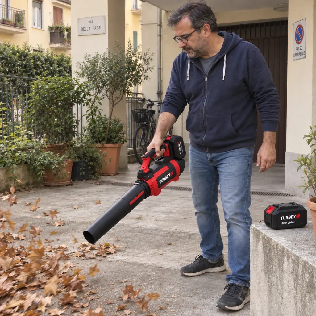 Turbex — Manuel D. cu suflanta cu baterie dublă